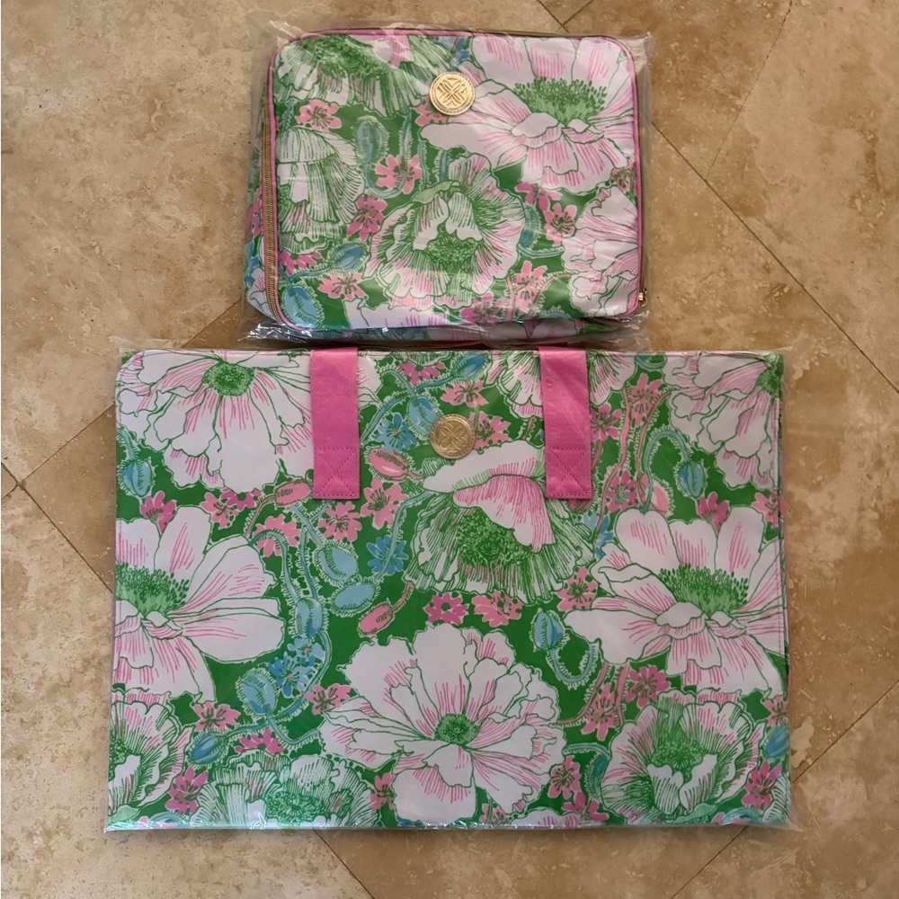 Lilly Pulitzer GWP Garment Bag and Packing Cubes Set -New In Packages